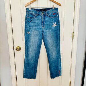 EUC TOMMY HILFIGER TRIBECA STAR LIVE YOUR DREAM LOVE YOU MORE STRAIGHT JEANS